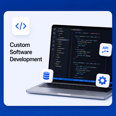 Custom dashboard displaying business analytics